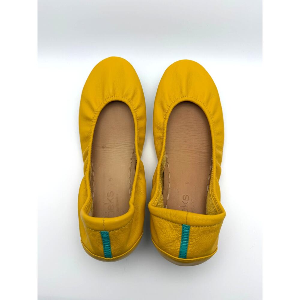 Tieks Mustard Yellow Leather Foldable Ballet Flats Womens Size 9 Balletcore